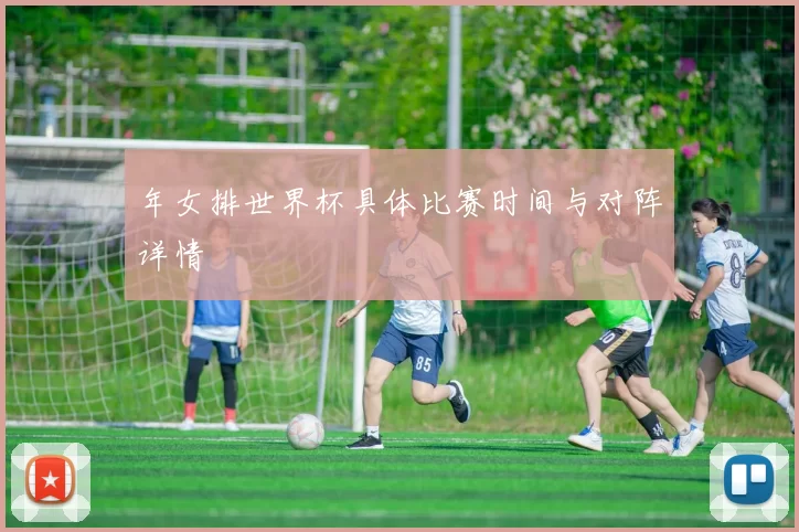 年女排世界杯具体比赛时间与对阵详情